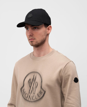 Moncler Черная кепка с нашивкой логотипа K10913B000450U082