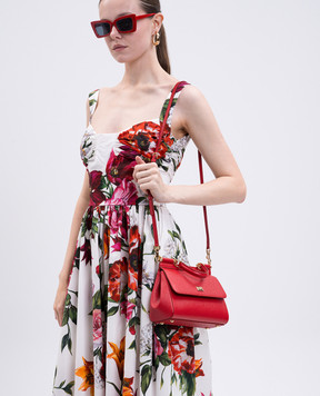 Dolce&Gabbana Красная кожаная сумка Sicily BB6003B1001