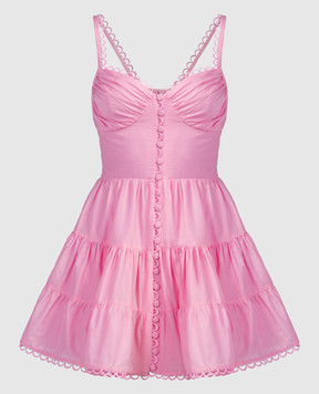 Charo Ruiz Розовое платье-рубашка Terely с кружевом 241612