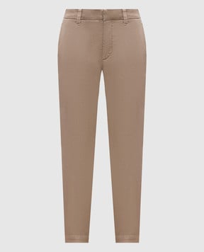Brunello Cucinelli Бежеві штани з ланцюжком моніль MA080P5729