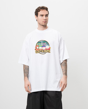 Vetements Белая футболка с принтом South Park UA66TR610Wm