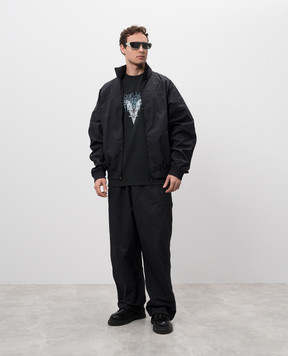 Vetements Черная футболка с принтом UA66TR670B