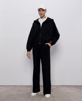 Twinset Чорна спортивна куртка з логотипом 252TP2680