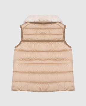 Moncler ENFANT Детский бежевый пуховый жилет Elisheba J29541A00074595FE810