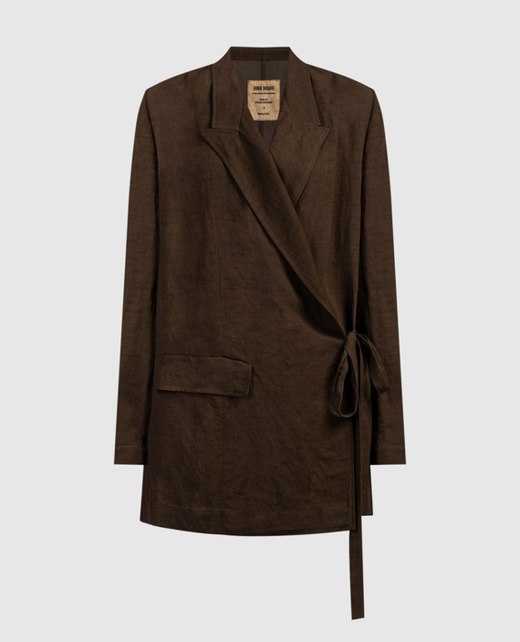 Khloe's brown linen jacket