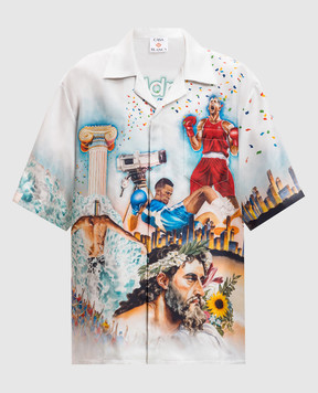 Casablanca Блуза Celebration du Sport із шовку UWPS25SH00301