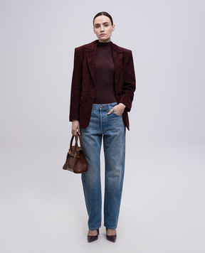 Victoria Beckham Бордове боді у візерунок 1225KTP006395A