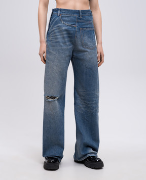 Maison Margiela MM6 Синие джинсы с логотип патч S52LA0243M30016