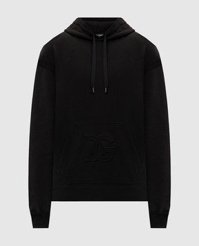 Dolce&Gabbana Черные худи с фактурным логотипом G9ZU0ZG7O2S