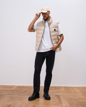 Mackage Бежевый стеганый пуховый жилет Bobby-Z с логотипом BOBBIEZ