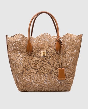 Ermanno Scervino Коричнева сумка-тоут Maggie з рафії D463S454PYV