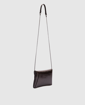 Brunello Cucinelli Серый кожаный клатч Duo с логотипом MWDED2722P