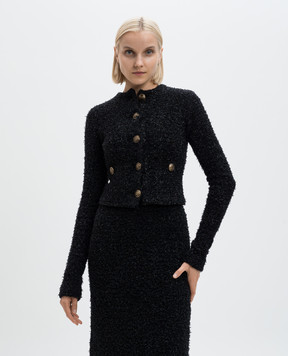 Balenciaga Черный жакет с люрексом 793604T3328