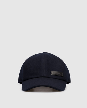 Trussardi Синяя кепка с шерстью с логотипом E001C000007NXHB04T98