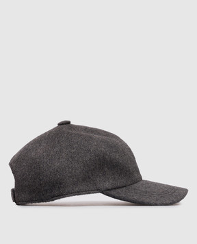 Cashmere&Whiskey Серая кепка из кашемира 9925002