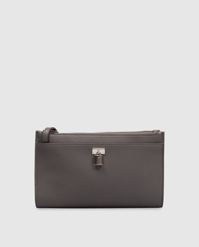 Tom Ford Сіра шкіряна сумка крос-боді з логотипом S0517LCL490A