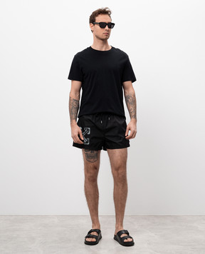 Off-White Чорні шорти з емблемою Errow OMFD014S25FAB004