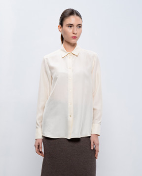 Max Mara Weekend Бежева блуза із шовку ALMINA