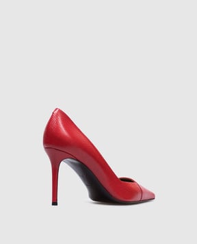 Giuseppe Zanotti Красные кожаные туфли Raquel с кристаллами. E560003