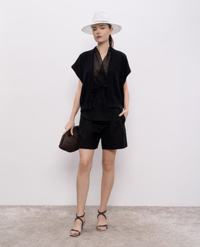 Brunello Cucinelli Черный кардиган на запах M19257716