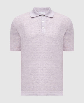 Brunello Cucinelli Фиолетовое поло с льном M2L00315