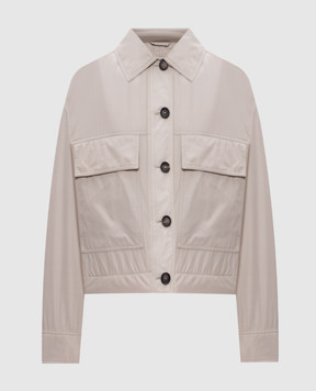 Brunello Cucinelli Бежевая куртка с цепочкой мониль MG5017760
