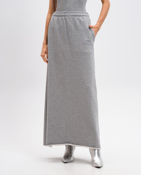 Vetements Сіра спідниця максі з вишивкою логотипа WA65SK120G