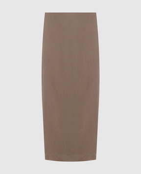 Brunello Cucinelli Бежева спідниця міді MPH38G3882