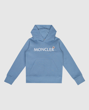 Moncler ENFANT Дитяче блакитне худі з логотипом K29548G00017899PS1214