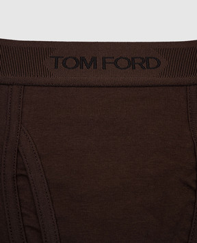 Tom Ford Коричневые трусы-боксеры с логотипом T4LC32040