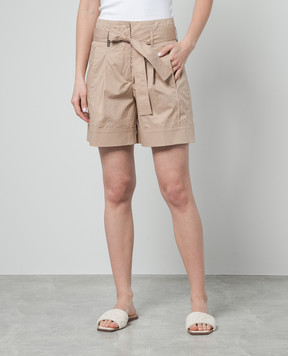 Peserico Коричневые шорты с брендированным патчем P0458501979