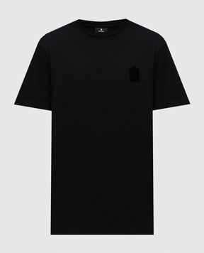 Mackage Чорна футболка з фактурною емблемою логотипа DEV
