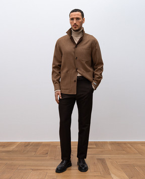Loro Piana Коричневые брюки с шерстью FAP3281