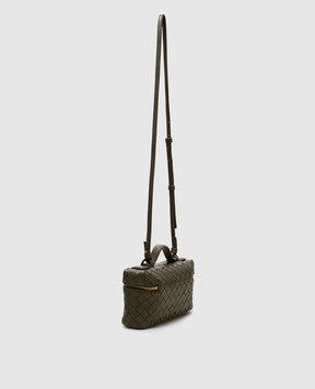 Bottega Veneta Коричнева шкіряна сумка Bang-Bang кольору хакі 789109V3IV1