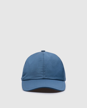 Enrico Mandelli Синя кепка з вовни CAP4014531
