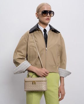Bottega Veneta Бежевая кожаная сумка Bang Bang 789109V3IV19615