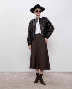 Brunello Cucinelli Коричневый топ из шелка M0C59E0600