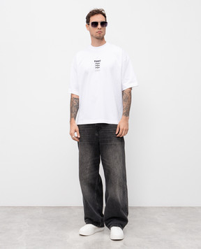 Vetements Белая футболка с принтом логотипа UH76TR650Wm