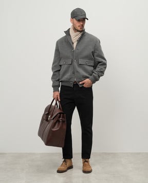 Brunello Cucinelli Сіра куртка з вовни MY4416895