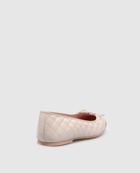 Pretty Ballerinas Детские кожаные бежевые балетки Hermione 41644