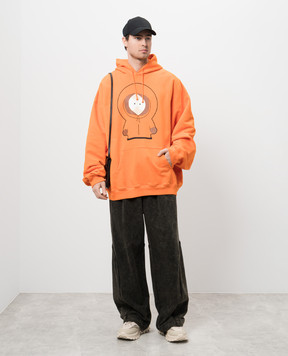 Vetements Оранжевое худи с принтом Kenny UA66HD690O