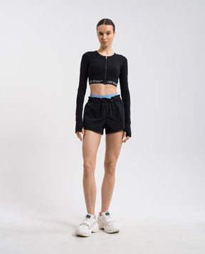 Off-White Черный топ с контрастным логотипом OWVB027S25JER001
