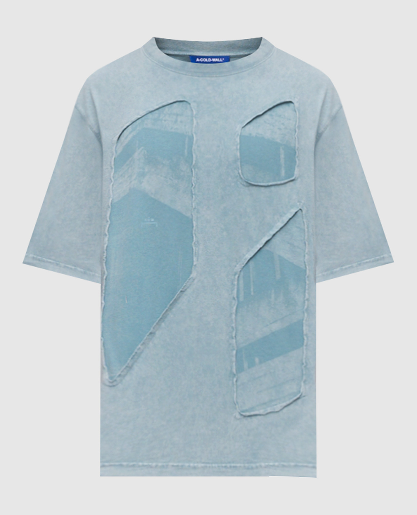 

Голубая футболка с принтом, Голубой, Футболки