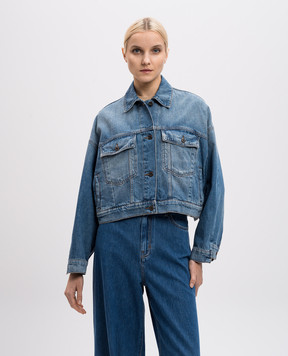 Max Mara Weekend Синя джинсова куртка FIUMANA з ефектом потертості FIUMANA
