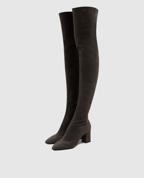 Santoni Серые замшевые ботфорты WSHZ56883HI2SMBH