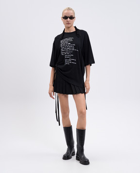Ann Demeulemeester Чорна футболка Agapi B0013240FA206