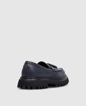 Dolce&Gabbana Дитячі сині шкіряні лофери D11268A70373738