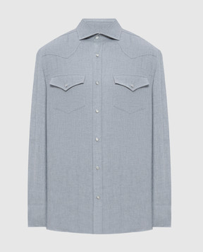 Brunello Cucinelli Сіра сорочка MY6374008