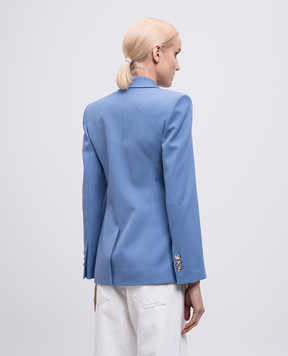 Versace Блакитний жакет з вовни 10180181A12595
