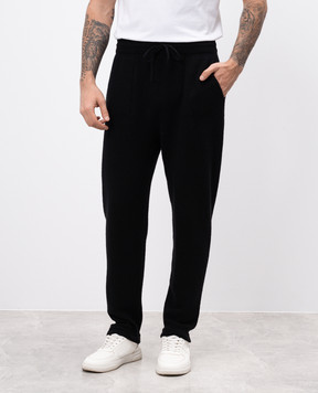 Cashmere&Whiskey Черные спортивные штаны из кашемира MU864F1307341PF